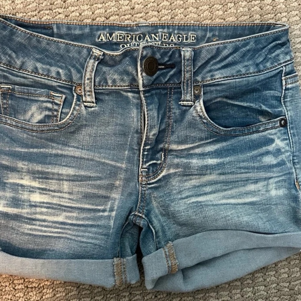 American Eagle Outfitters Faded Blue Jean Shorts